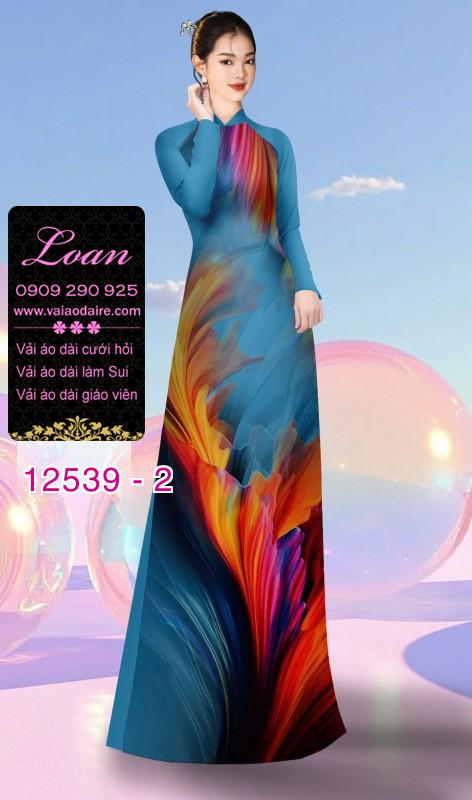 Vải áo dài hiệu ứng loang màu
