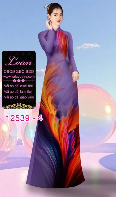 Vải áo dài hiệu ứng loang màu