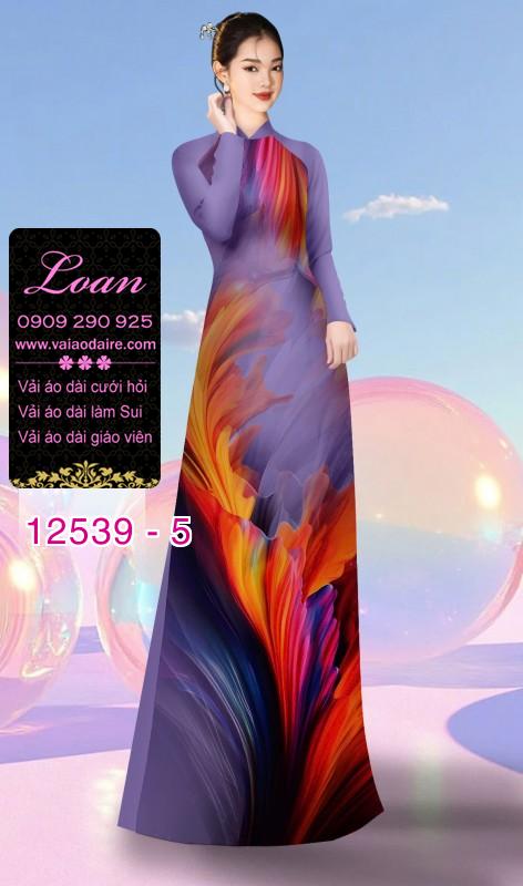 Vải áo dài hiệu ứng loang màu