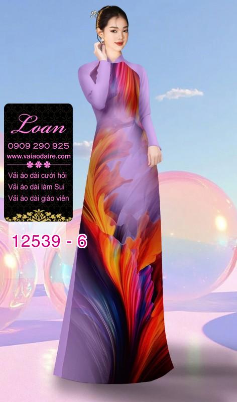 Vải áo dài hiệu ứng loang màu