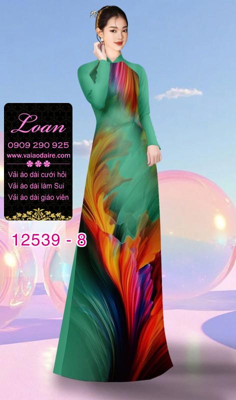 Vải áo dài hiệu ứng loang màu