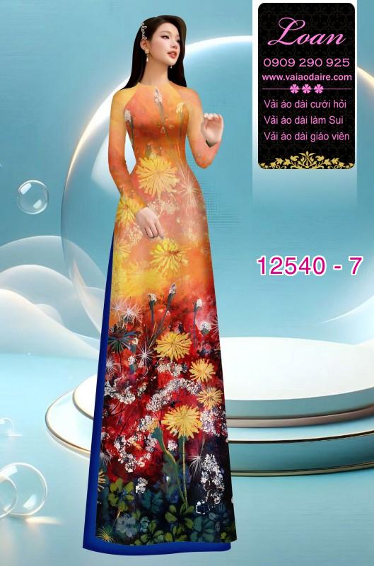 Vải áo dài hoa in 3D Vải áo dài hoa in 3D
