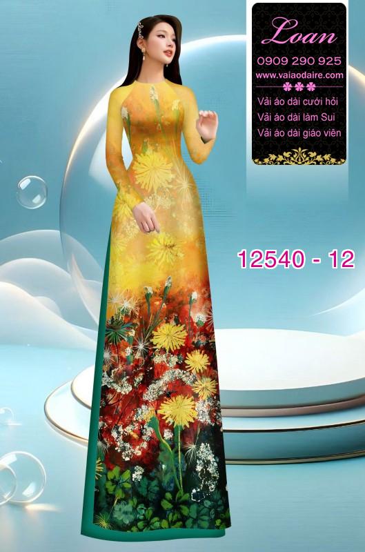 Vải áo dài hoa in 3D Vải áo dài hoa in 3D