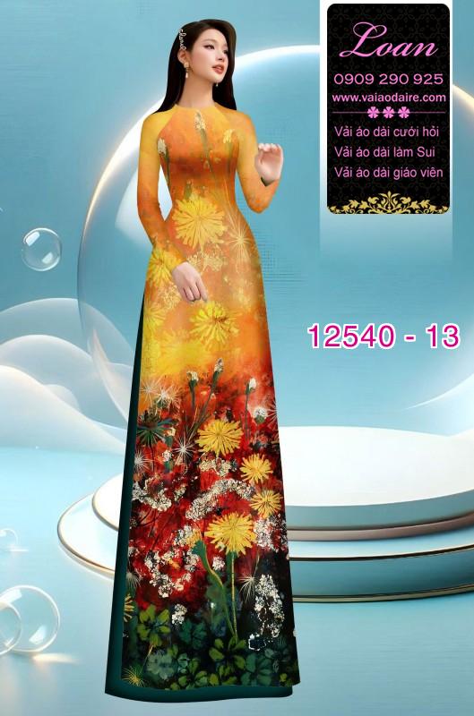 Vải áo dài hoa in 3D Vải áo dài hoa in 3D