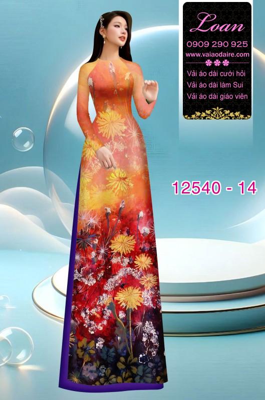 Vải áo dài hoa in 3D Vải áo dài hoa in 3D
