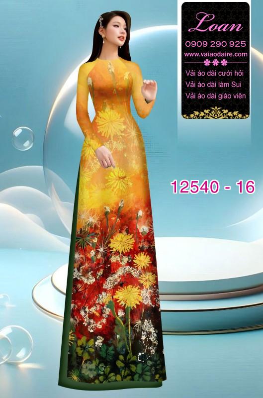 Vải áo dài hoa in 3D Vải áo dài hoa in 3D