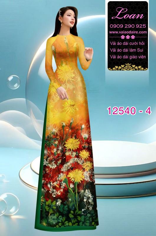 Vải áo dài hoa in 3D Vải áo dài hoa in 3D