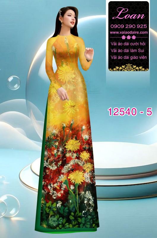 Vải áo dài hoa in 3D Vải áo dài hoa in 3D