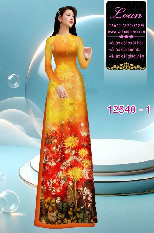 Vải áo dài hoa in 3D Vải áo dài hoa in 3D