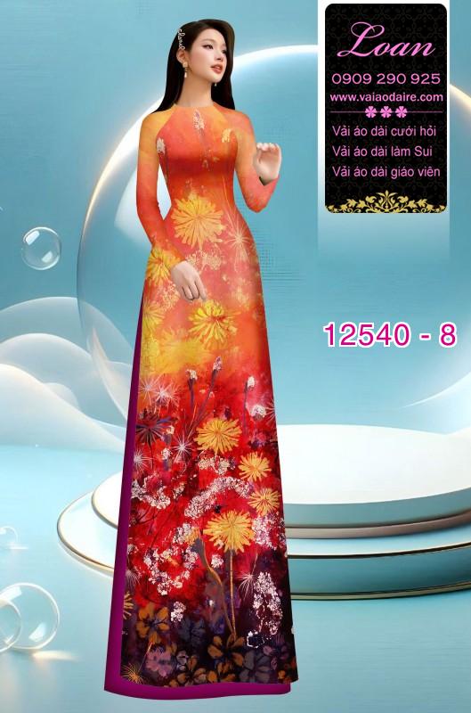 Vải áo dài hoa in 3D Vải áo dài hoa in 3D