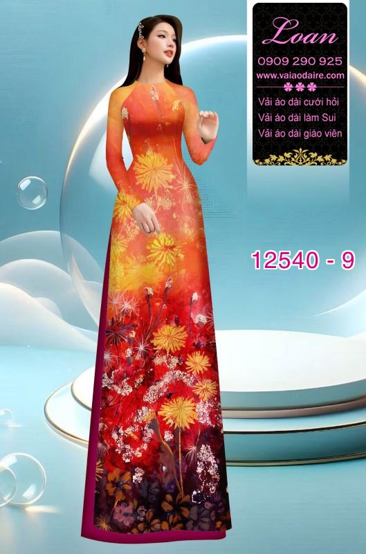 Vải áo dài hoa in 3D Vải áo dài hoa in 3D
