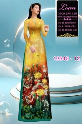 Vải áo dài hoa in 3D