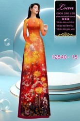Vải áo dài hoa in 3D