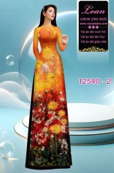 Vải áo dài hoa in 3D
