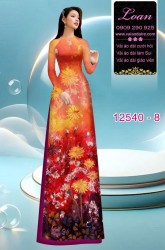 Vải áo dài hoa in 3D