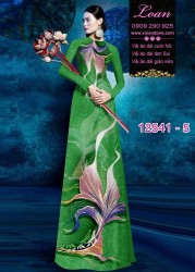Vải áo dài họa tiết lập thể