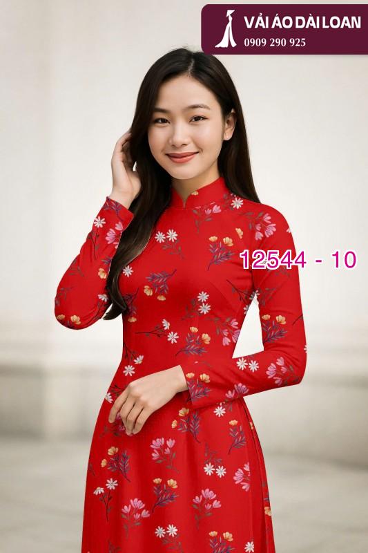 Vải áo dài hoa nhỏ nguyên áo