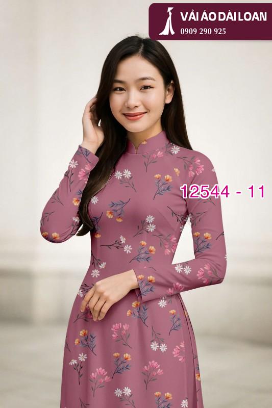 Vải áo dài hoa nhỏ nguyên áo