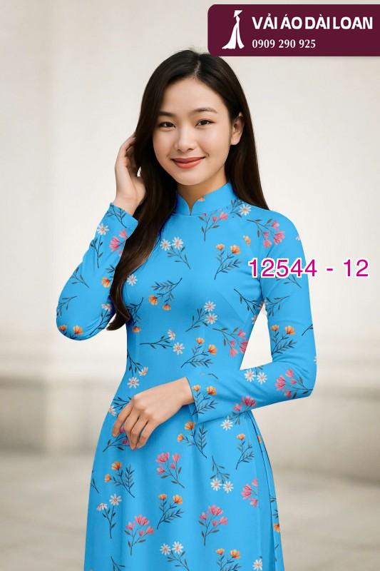 Vải áo dài hoa nhỏ nguyên áo