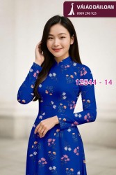 Vải áo dài hoa nhỏ nguyên áo