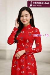 Vải áo dài hoa nhỏ nguyên áo