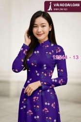 Vải áo dài hoa nhỏ nguyên áo