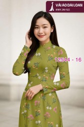 Vải áo dài hoa nhỏ nguyên áo