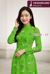 Vải áo dài hoa nhỏ nguyên áo