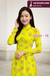 Vải áo dài hoa nhỏ nguyên áo
