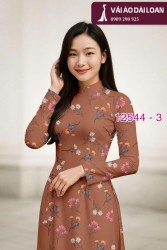 Vải áo dài hoa nhỏ nguyên áo