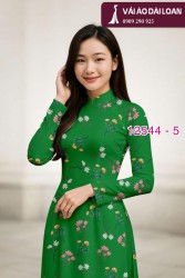 Vải áo dài hoa nhỏ nguyên áo