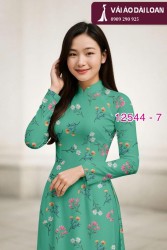 Vải áo dài hoa nhỏ nguyên áo