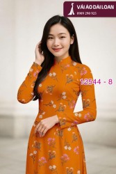 Vải áo dài hoa nhỏ nguyên áo