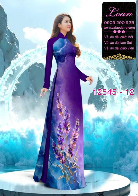 Vải áo dài hoa in 3D Vải áo dài hoa in 3D