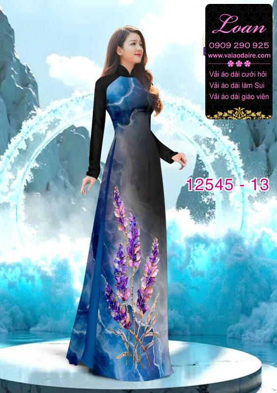 Vải áo dài hoa in 3D Vải áo dài hoa in 3D
