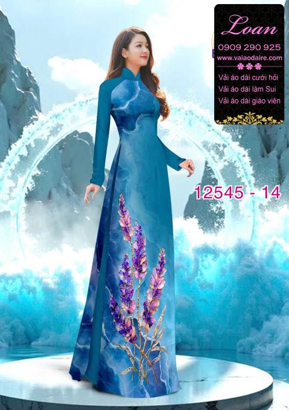 Vải áo dài hoa in 3D Vải áo dài hoa in 3D