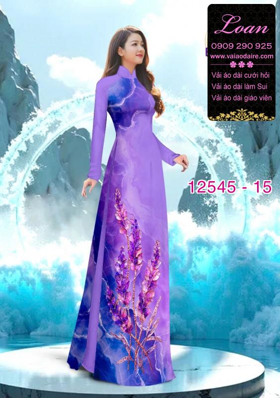 Vải áo dài hoa in 3D Vải áo dài hoa in 3D