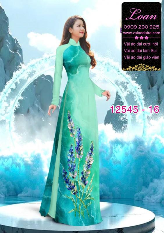 Vải áo dài hoa in 3D Vải áo dài hoa in 3D