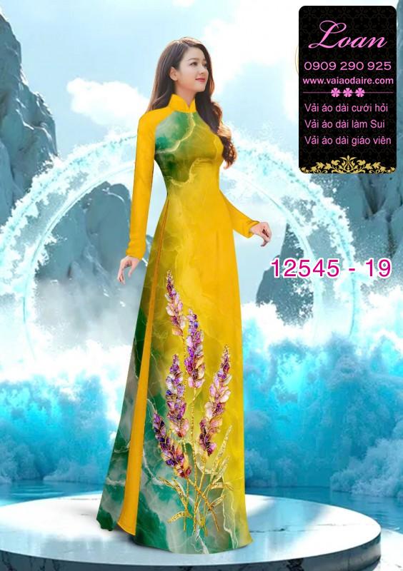 Vải áo dài hoa in 3D Vải áo dài hoa in 3D