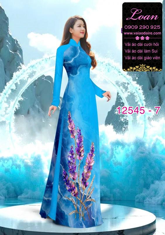 Vải áo dài hoa in 3D Vải áo dài hoa in 3D