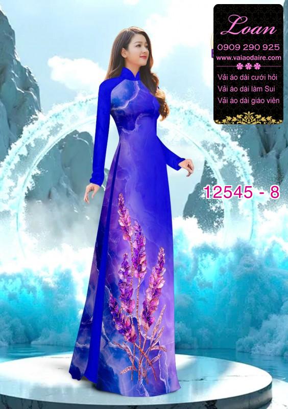 Vải áo dài hoa in 3D Vải áo dài hoa in 3D