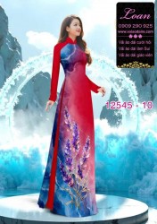 Vải áo dài hoa in 3D
