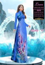 Vải áo dài hoa in 3D