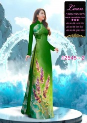 Vải áo dài hoa in 3D