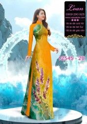 Vải áo dài hoa in 3D