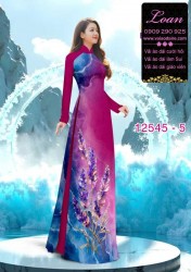 Vải áo dài hoa in 3D