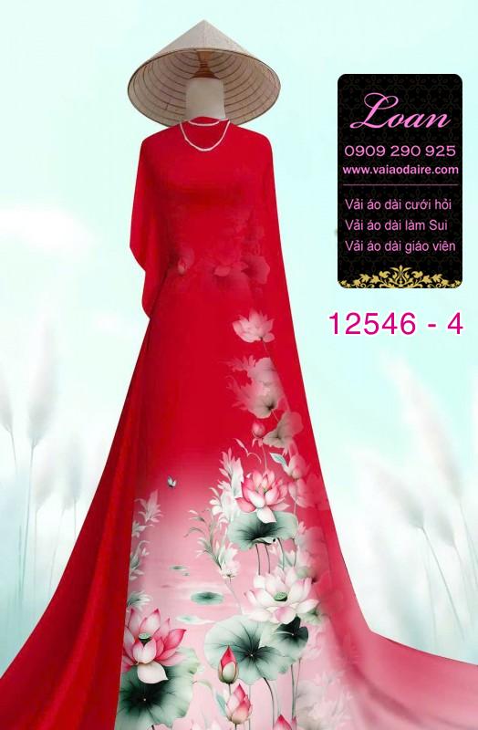 Vải áo dài hoa sen in 3D Vải áo dài hoa sen in 3D