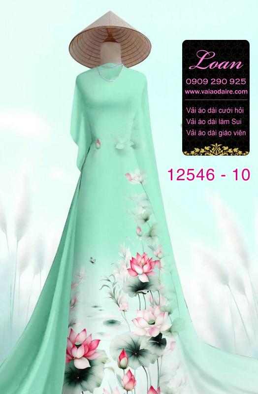 Vải áo dài hoa sen in 3D Vải áo dài hoa sen in 3D