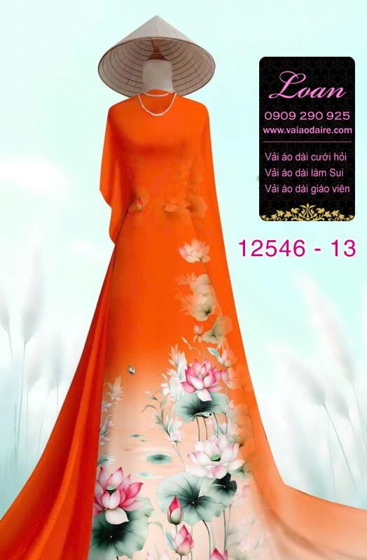 Vải áo dài hoa sen in 3D Vải áo dài hoa sen in 3D