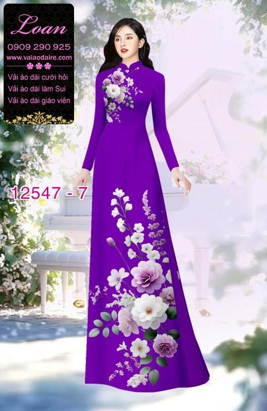 Vải áo dài hoa in 3D dễ thương Vải áo dài hoa in 3D dễ thương